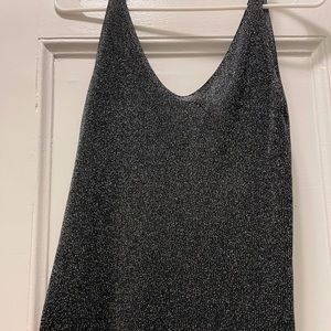 Black shimmery / glittery tank top